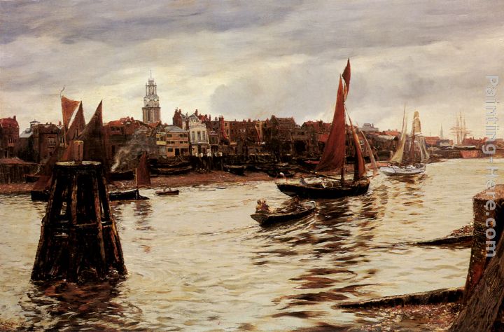 Limehouse painting - Charles Napier Hemy Limehouse art painting